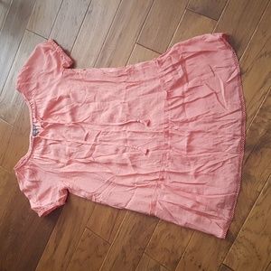 Sharagano Short Sleeve Lined Tassle Front Summer Dress Women Size 10